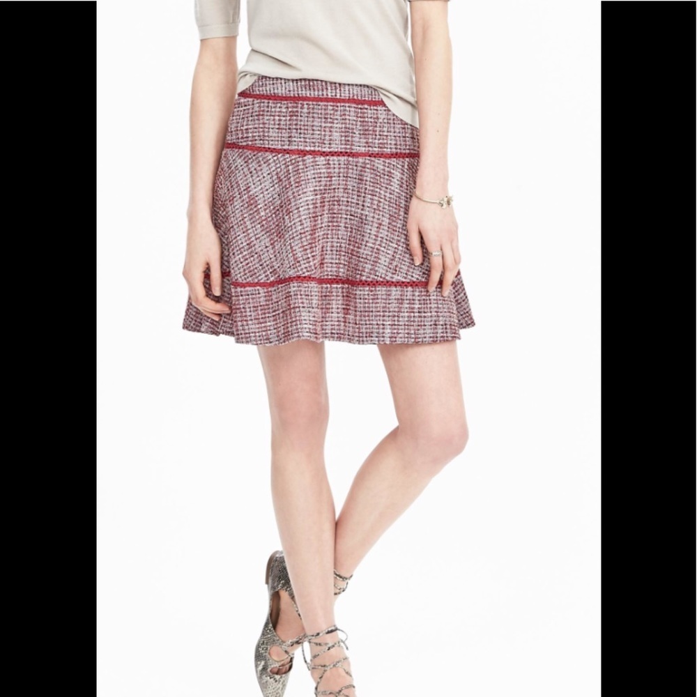 NWT Banana Republic Tiered Tweed Skirt 10